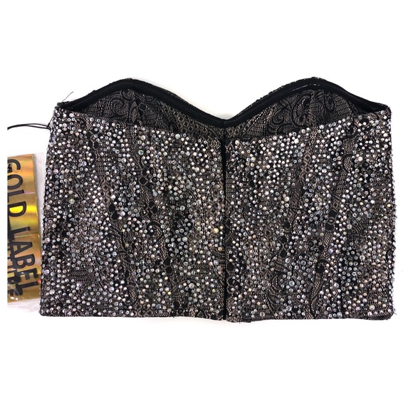 🆕 Sexy 2-Piece Rhinestone Cocktail Party Dress - Picture 6 of 8